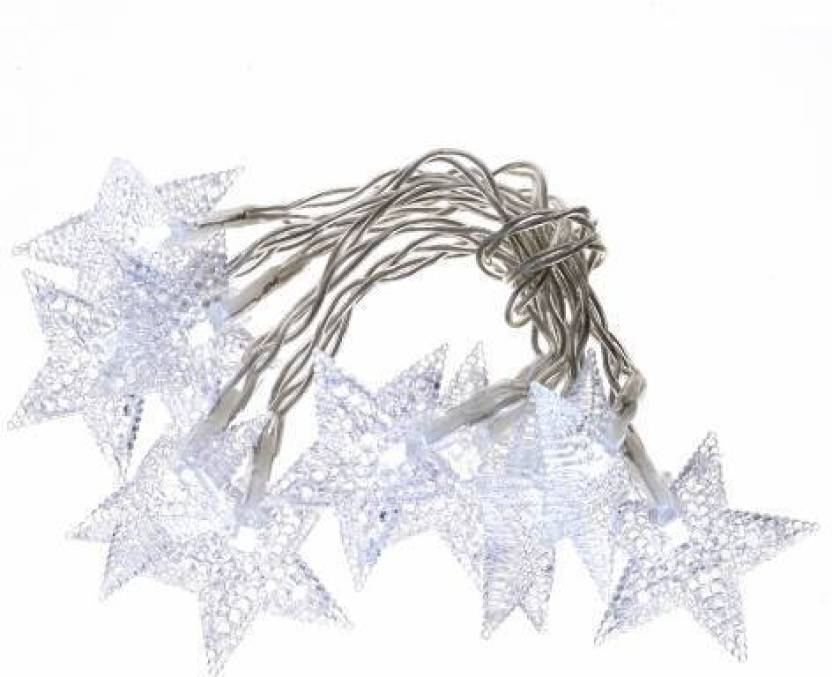 PragAart Decoration Light, 4m/13ft Fairy 20 Led Stars Outdoor/Indoor Rope Warm White Lights for Christmas Tree, Diwali, Wedding, Birthday Party, Baby's Bedroom
