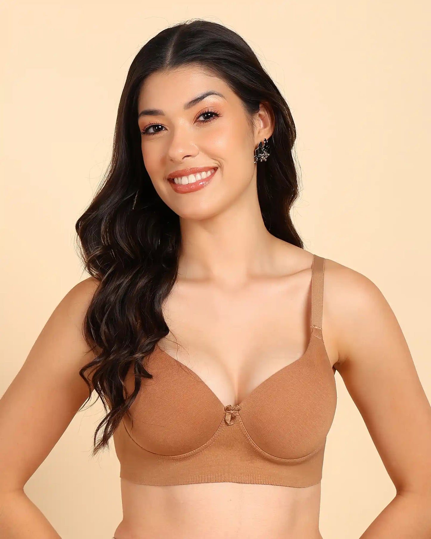 Fit Cotton Bonded Seamless Maximiser Bra