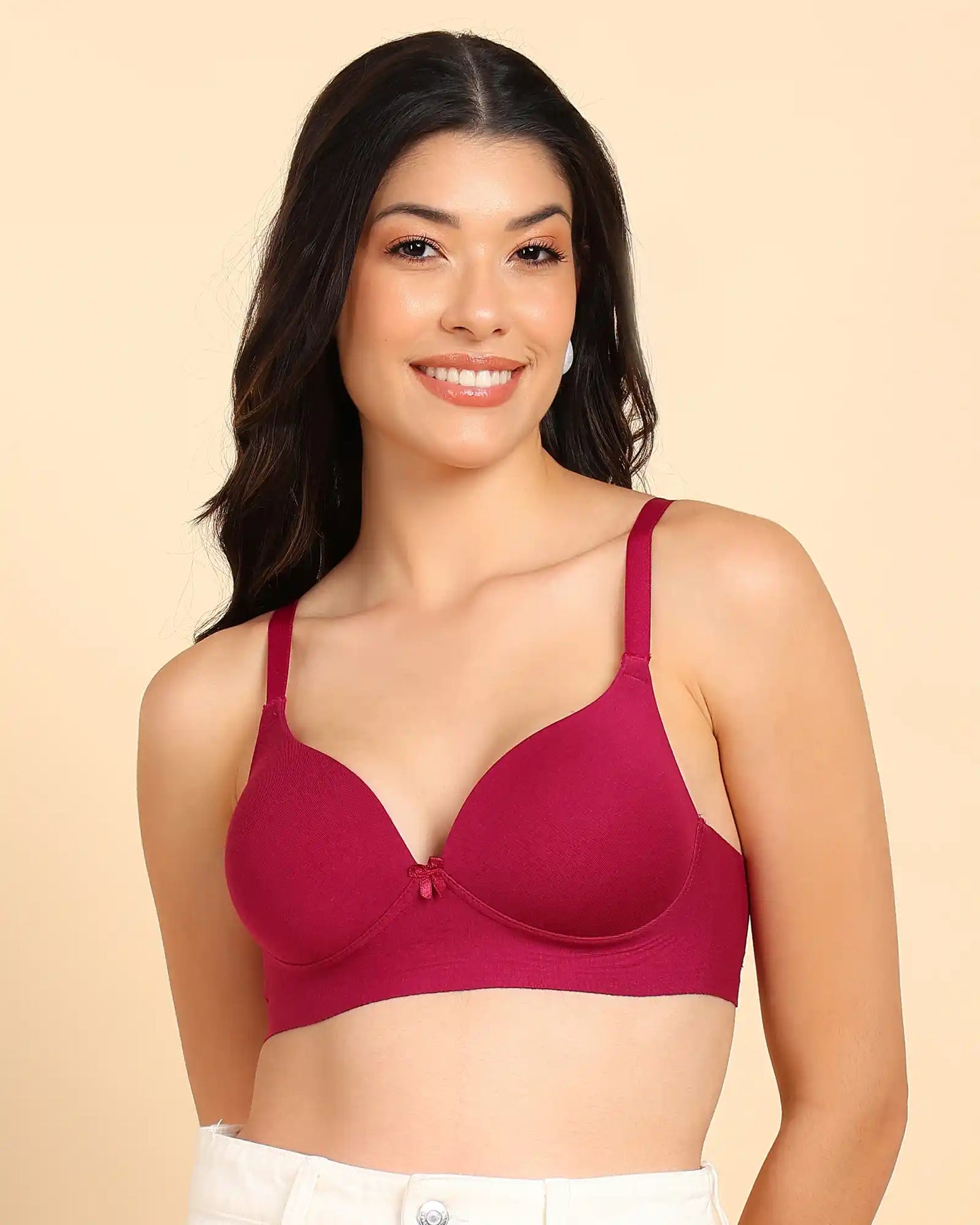 Fit Cotton Bonded Seamless Maximiser Bra