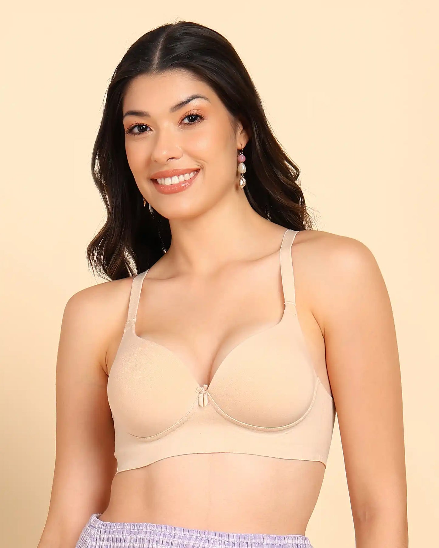 Fit Cotton Bonded Seamless Push-Up Bra