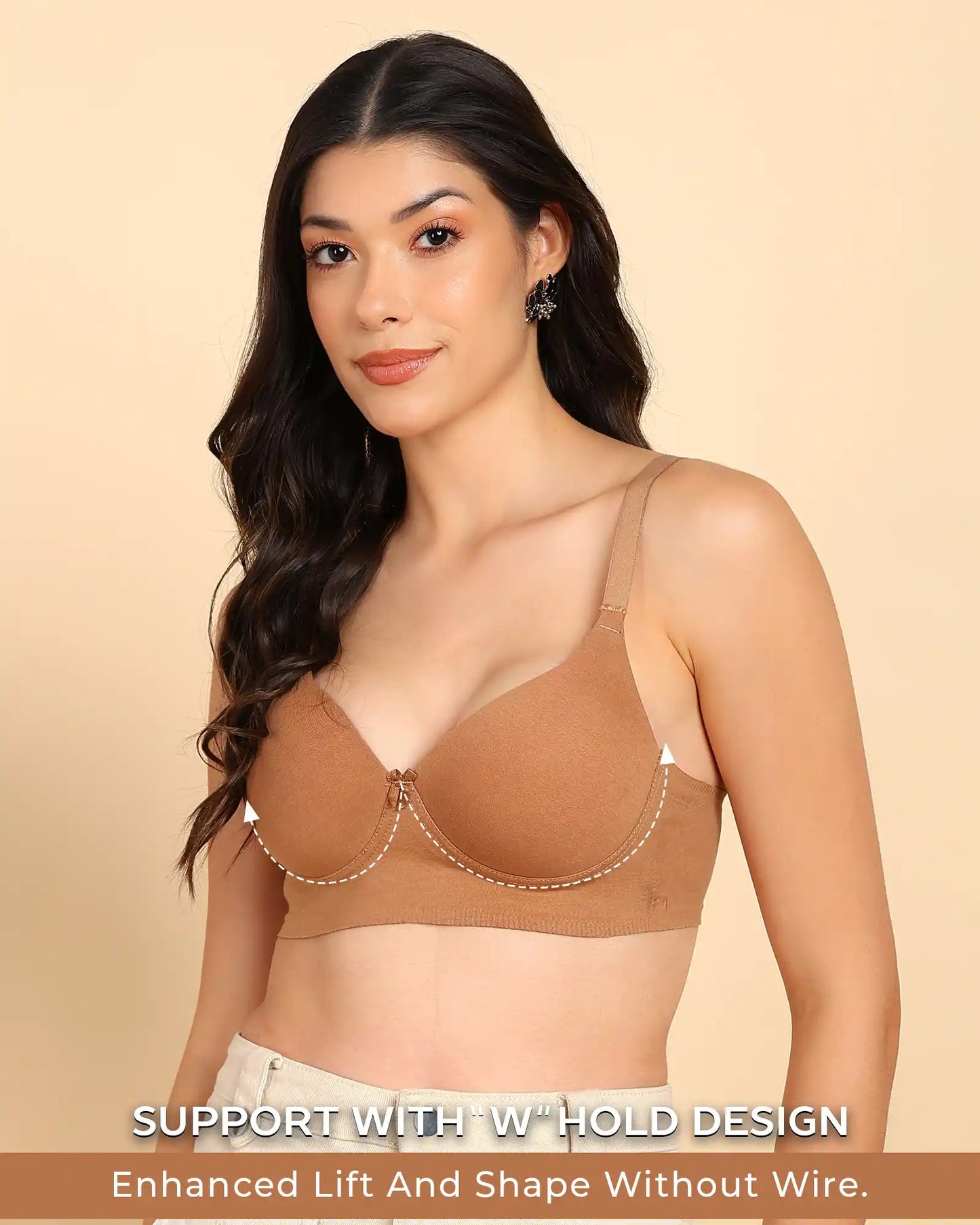 Fit Cotton Bonded Seamless Maximiser Bra