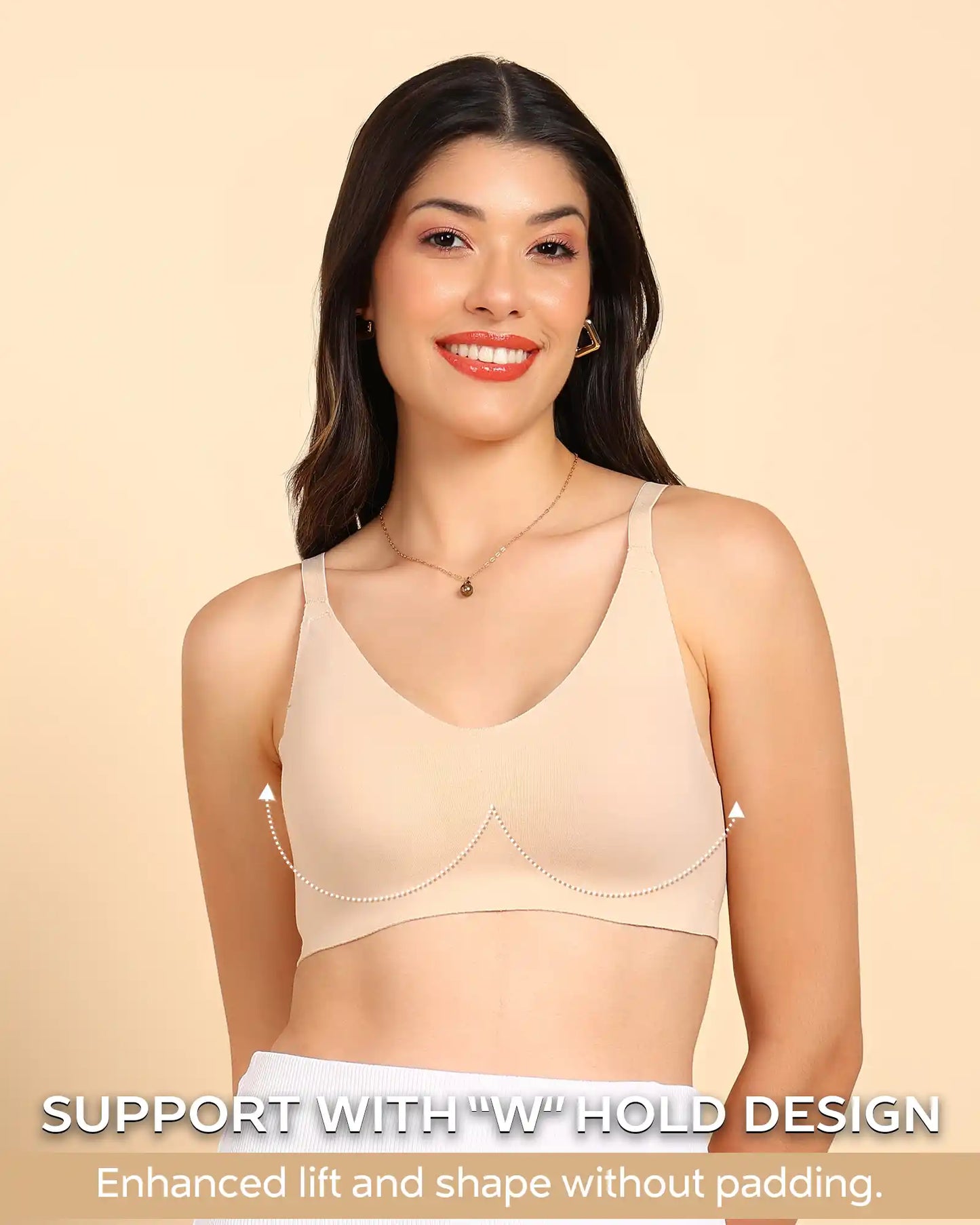 Non-Padded Cotton Spandex Fit Bra (SKIN)