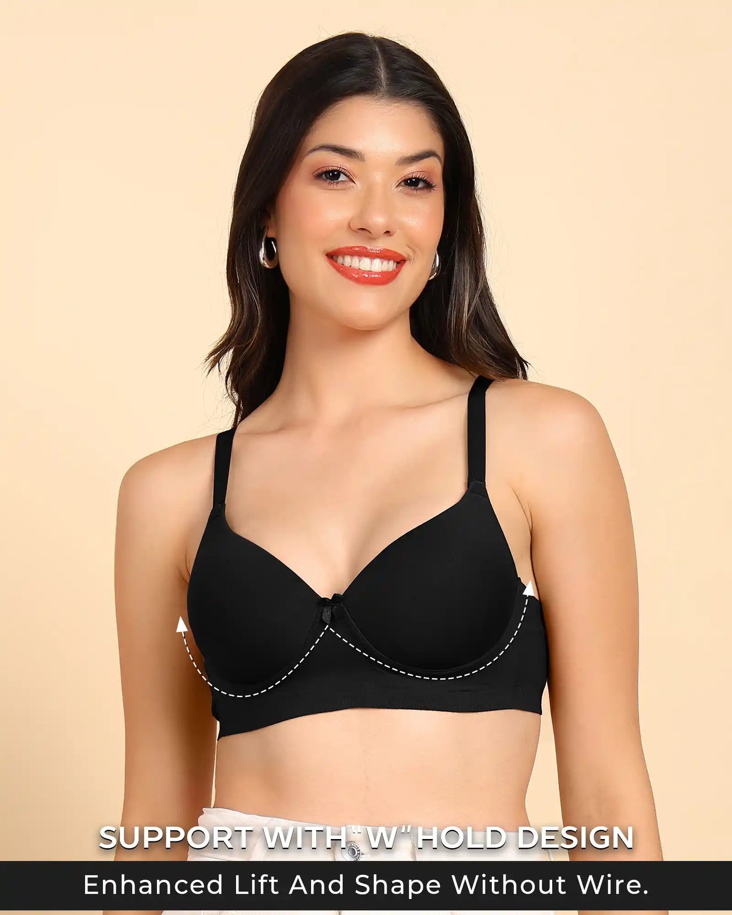 Fit Cotton Bonded Seamless Push-Up Bra