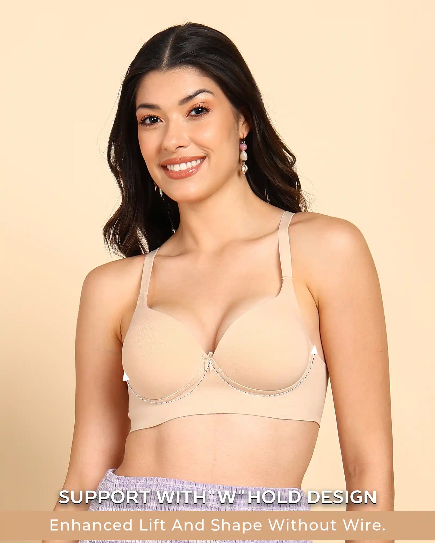 Fit Cotton Bonded Seamless Maximiser Bra