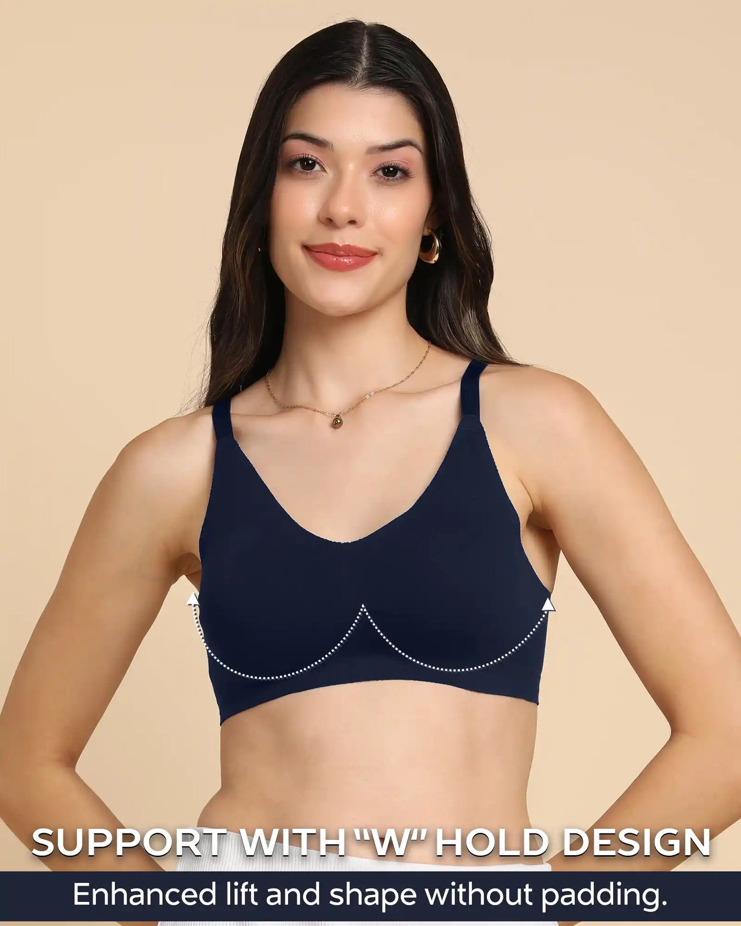 Fit Cotton Fabric Non-Padded Bra