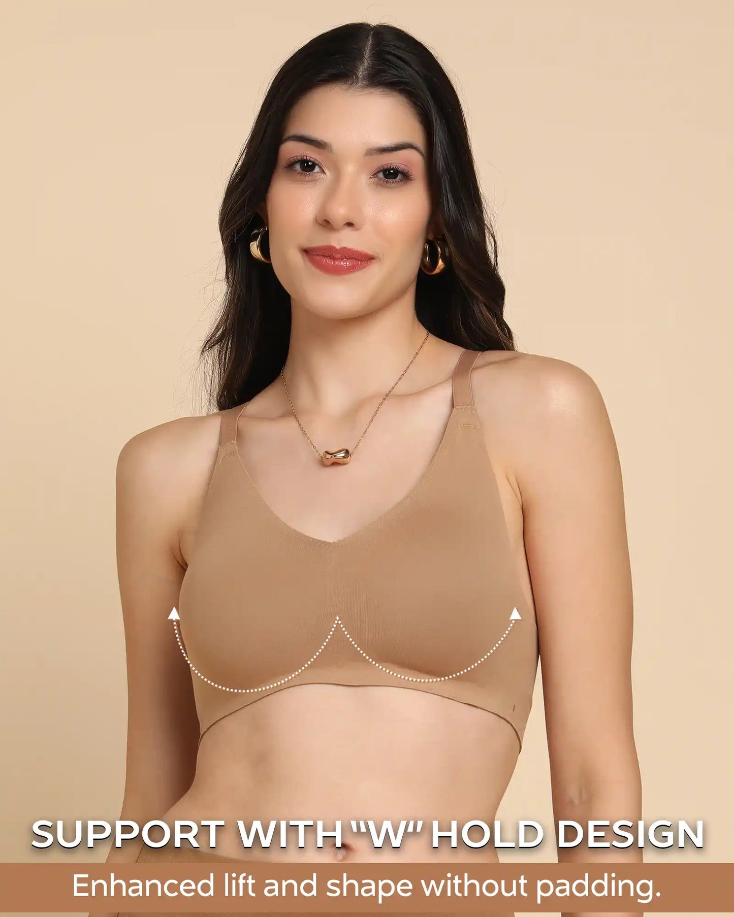 Fit Cotton Fabric Non-Padded Bra