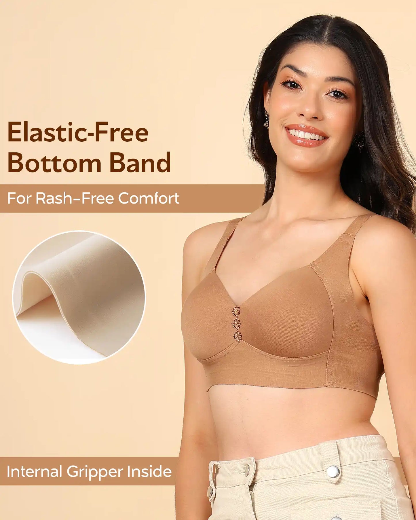 Fit Lightly Padded Cotton Bonded Seamless Minimiser ((TW-SB-9203)