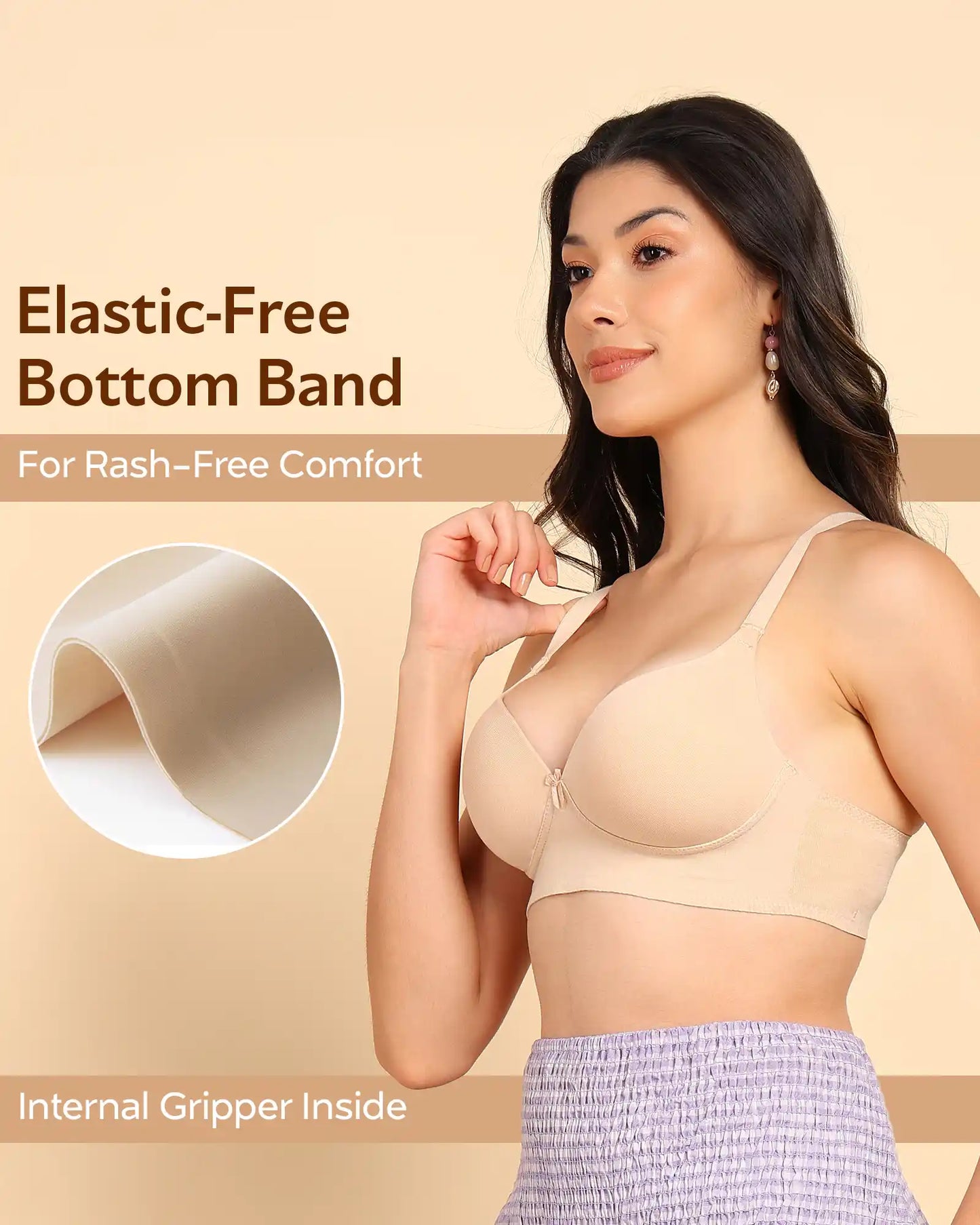 Fit Cotton Bonded Seamless Push-Up Bra