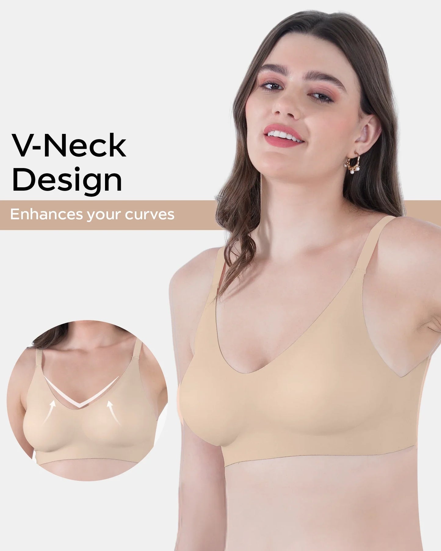 Fit :- No Show Seamless Padded Bra