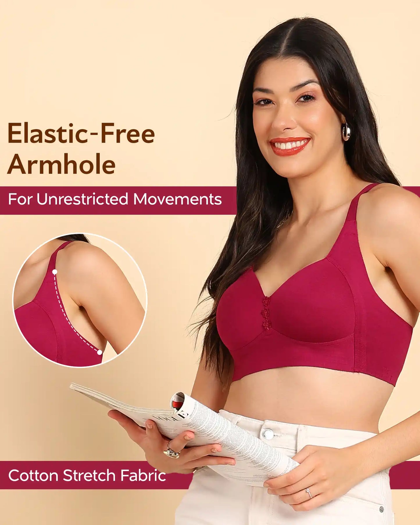 Fit Lightly Padded Cotton Bonded Seamless Minimiser ((TW-SB-9203)