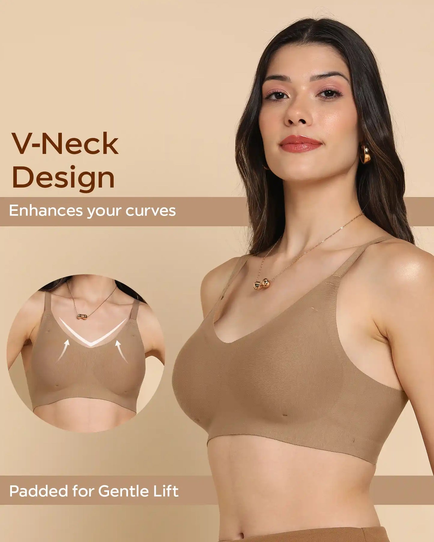 Fit Cotton fabric Lightly Padded Bra