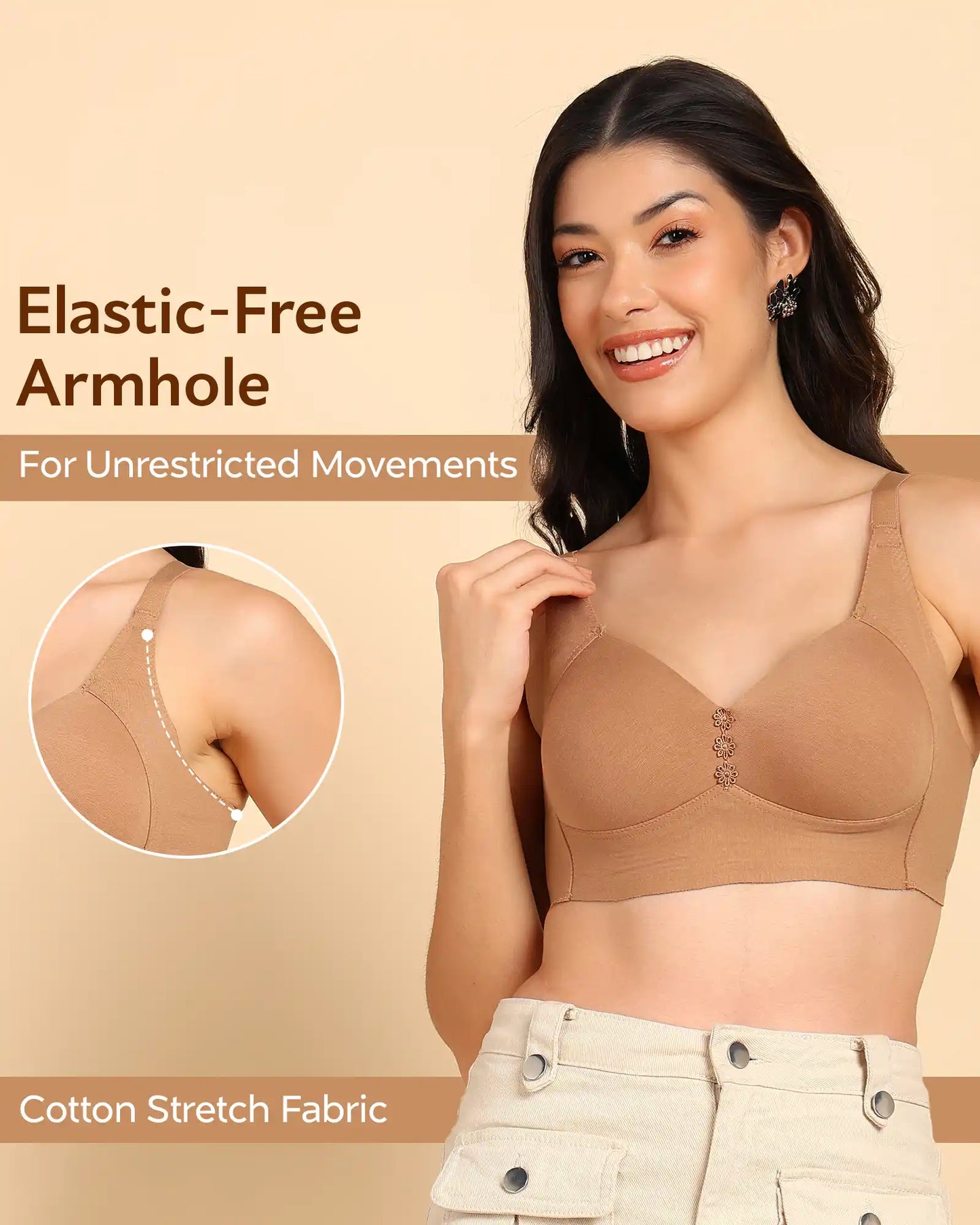 Fit Lightly Padded Cotton Bonded Seamless Minimiser ((TW-SB-9203)