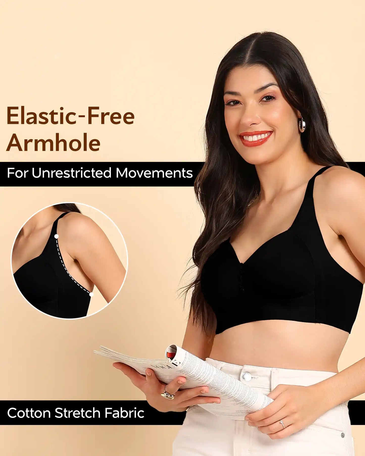 Fit Lightly Padded Cotton Bonded Seamless Minimiser ((TW-SB-9203)