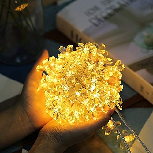Yellow Silicon flower Decorative Lights, For Decoration