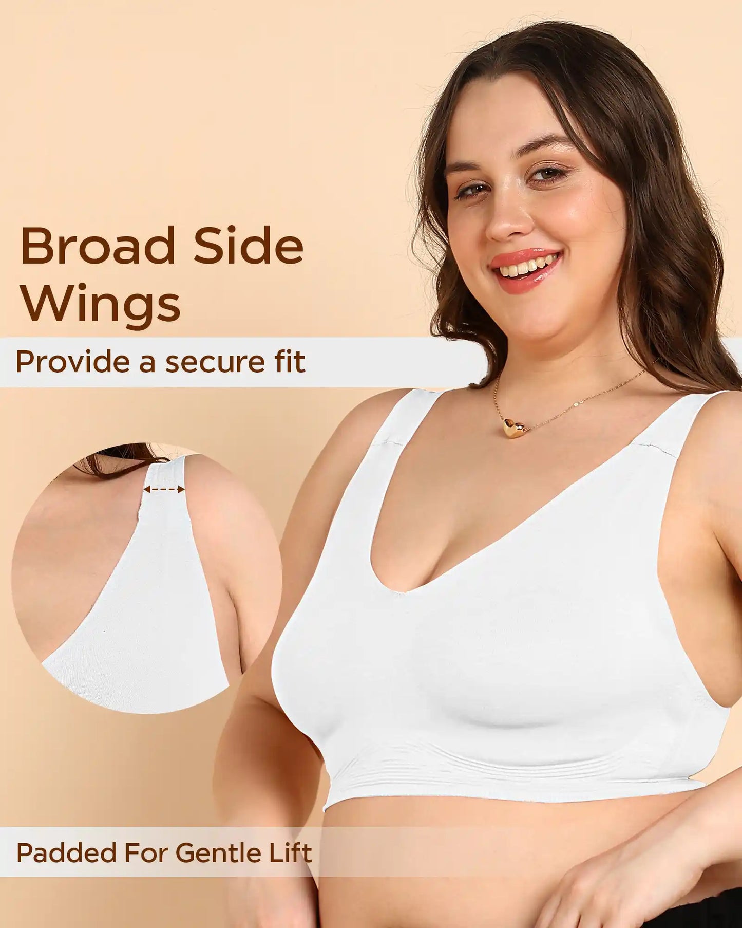 Fit Cotton Fabric Plus-Size Lightly Padded Bra