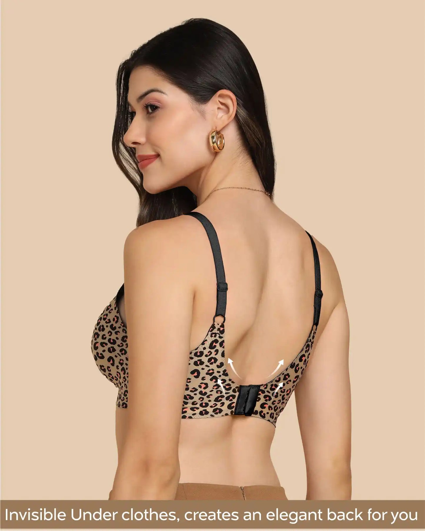 Fit Cotton Feel Printed Bonded Seamless Bra