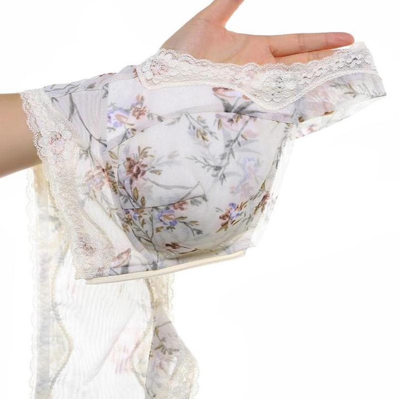 ((PACK OF 3)) FRONT ZIPPER WIRELESS FLOWER BRA
