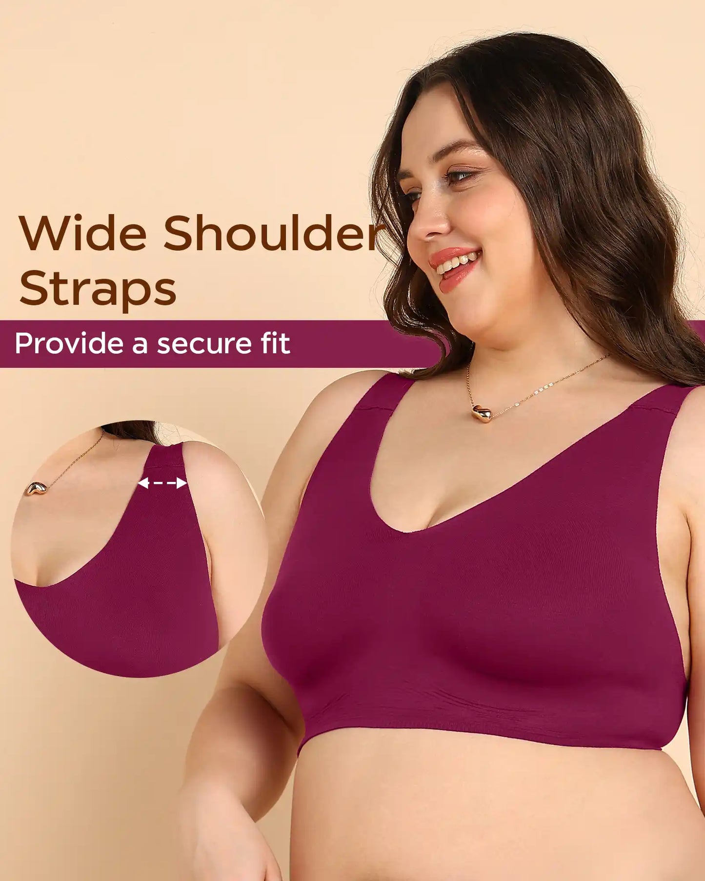Fit Cotton Fabric Plus-Size Non-Padded Bra