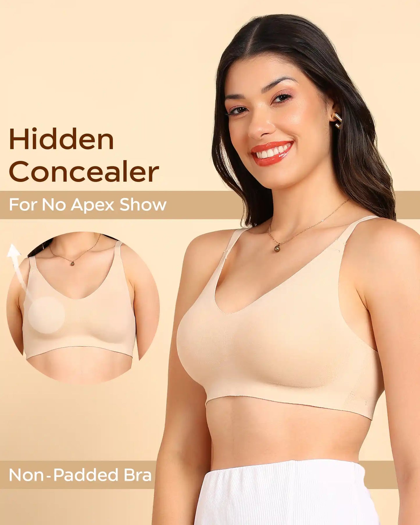Non-Padded Cotton Spandex Fit Bra (SKIN)