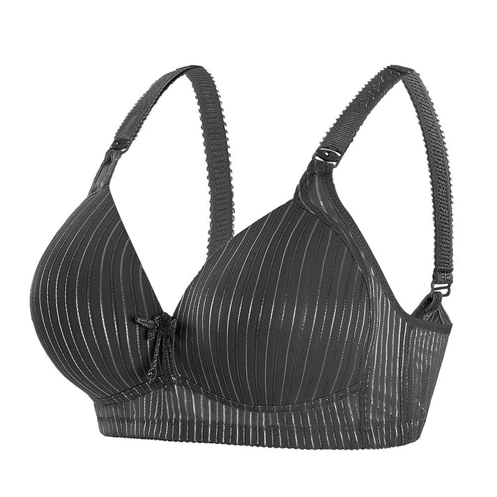 (PACK OF 3) BREATHABLE STYLISH GATHERED STRIPE BRA