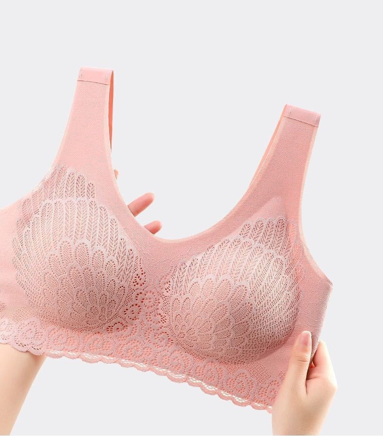 3pcs Plus size Latex Bra Seamless Bras For Women Underwear BH Push Up Bralette With Pad Vest Top Bra