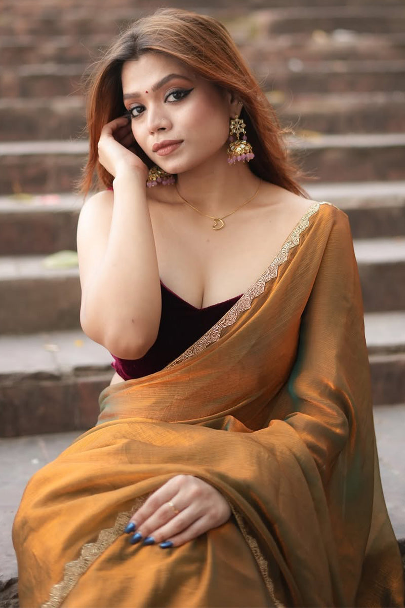 Invaluable Green Fancy Silk Saree With Preferable Blouse Piece