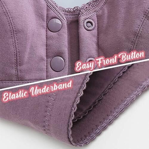 Front Button Wireless Gathering Bra (pack of 3)