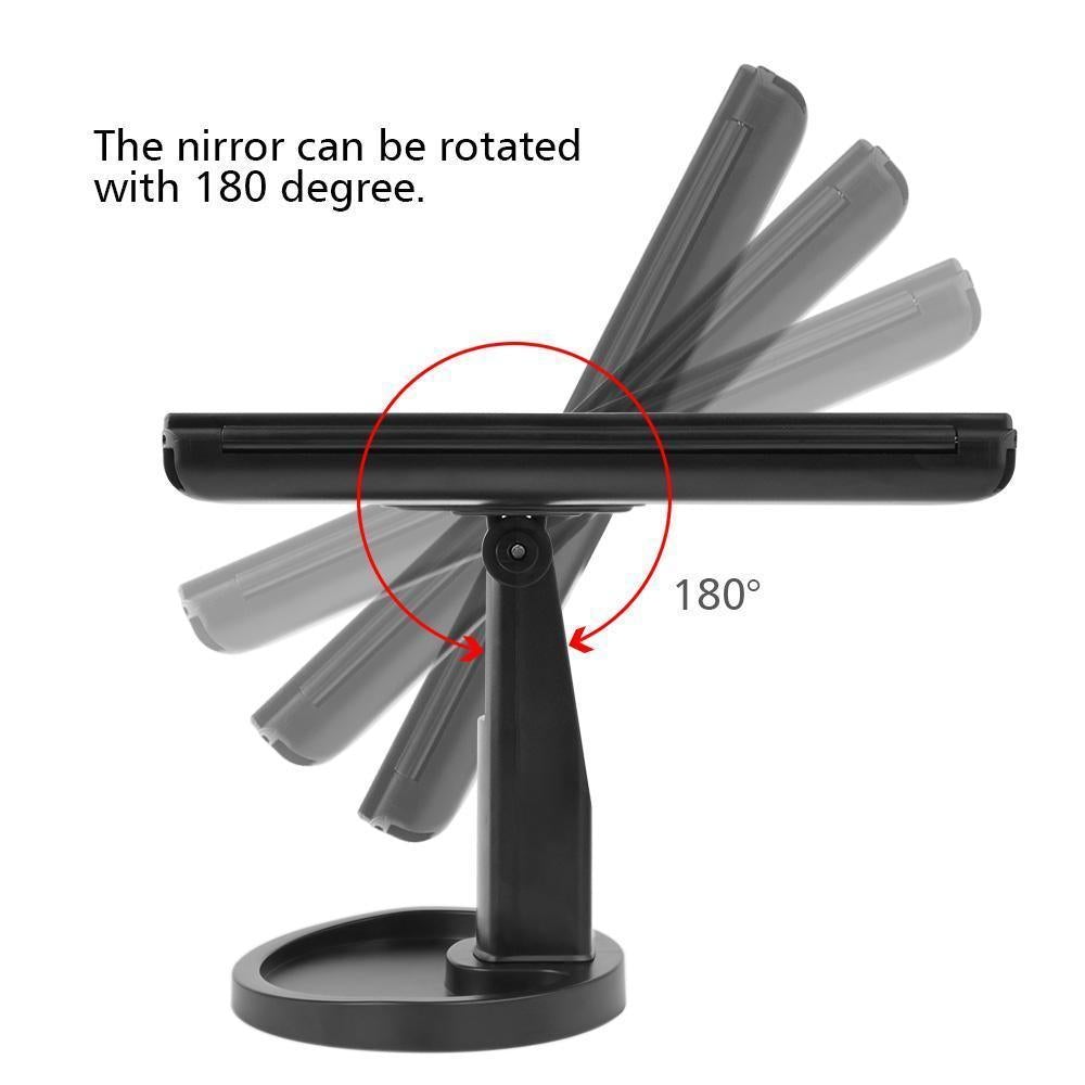 LED Lighted Tri-Fold Makeup Mirror