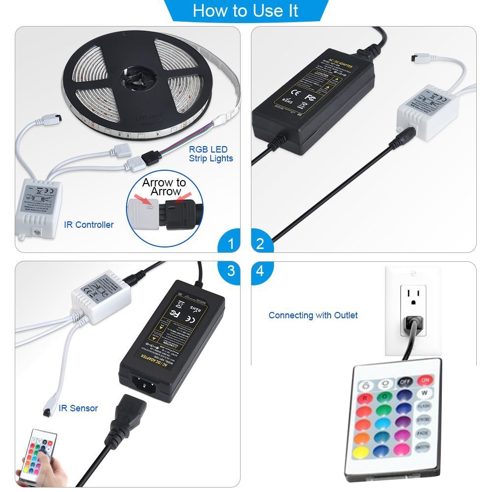 Dream Sight 15 Meter RGB LED Strip Light with Remote