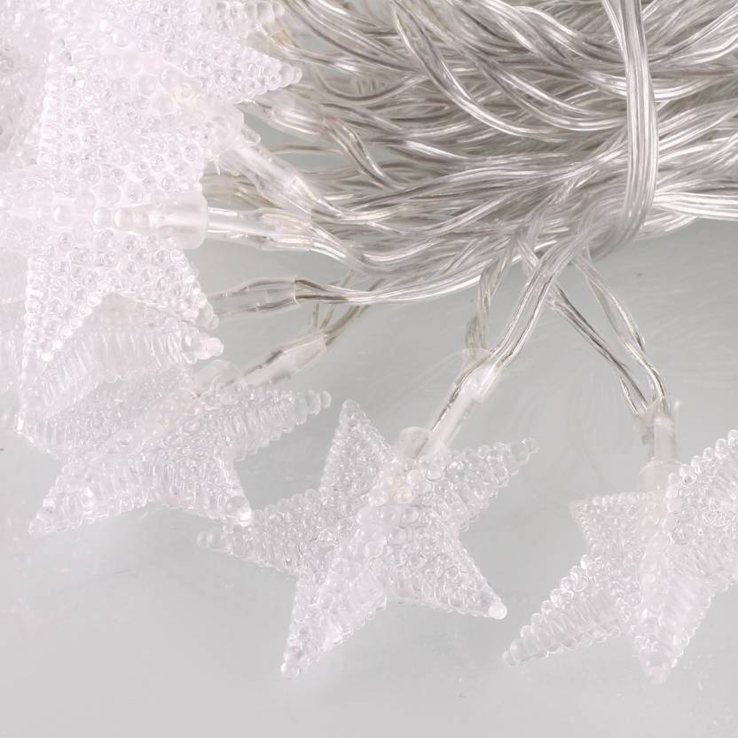 PragAart Decoration Light, 4m/13ft Fairy 20 Led Stars Outdoor/Indoor Rope Warm White Lights for Christmas Tree, Diwali, Wedding, Birthday Party, Baby's Bedroom