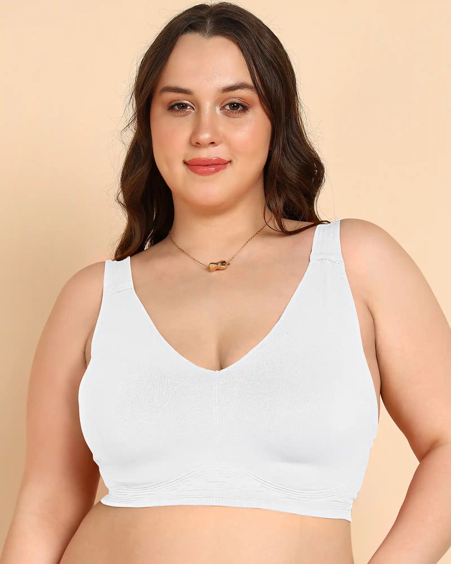 Fit Cotton Fabric Plus-Size Lightly Padded Bra