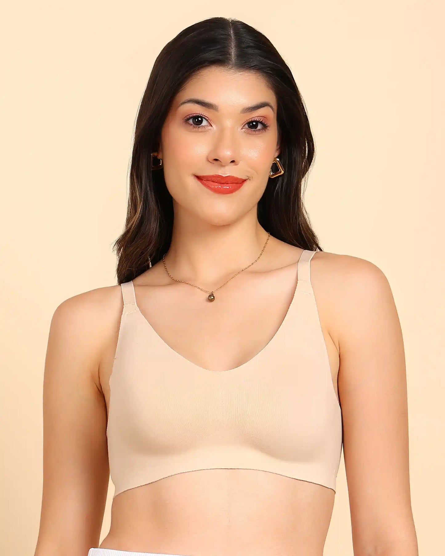 Non-Padded Cotton Spandex Fit Bra (SKIN)
