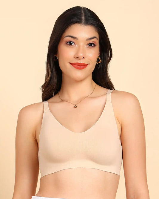 Non-Padded Cotton Spandex Fit Bra (SKIN)