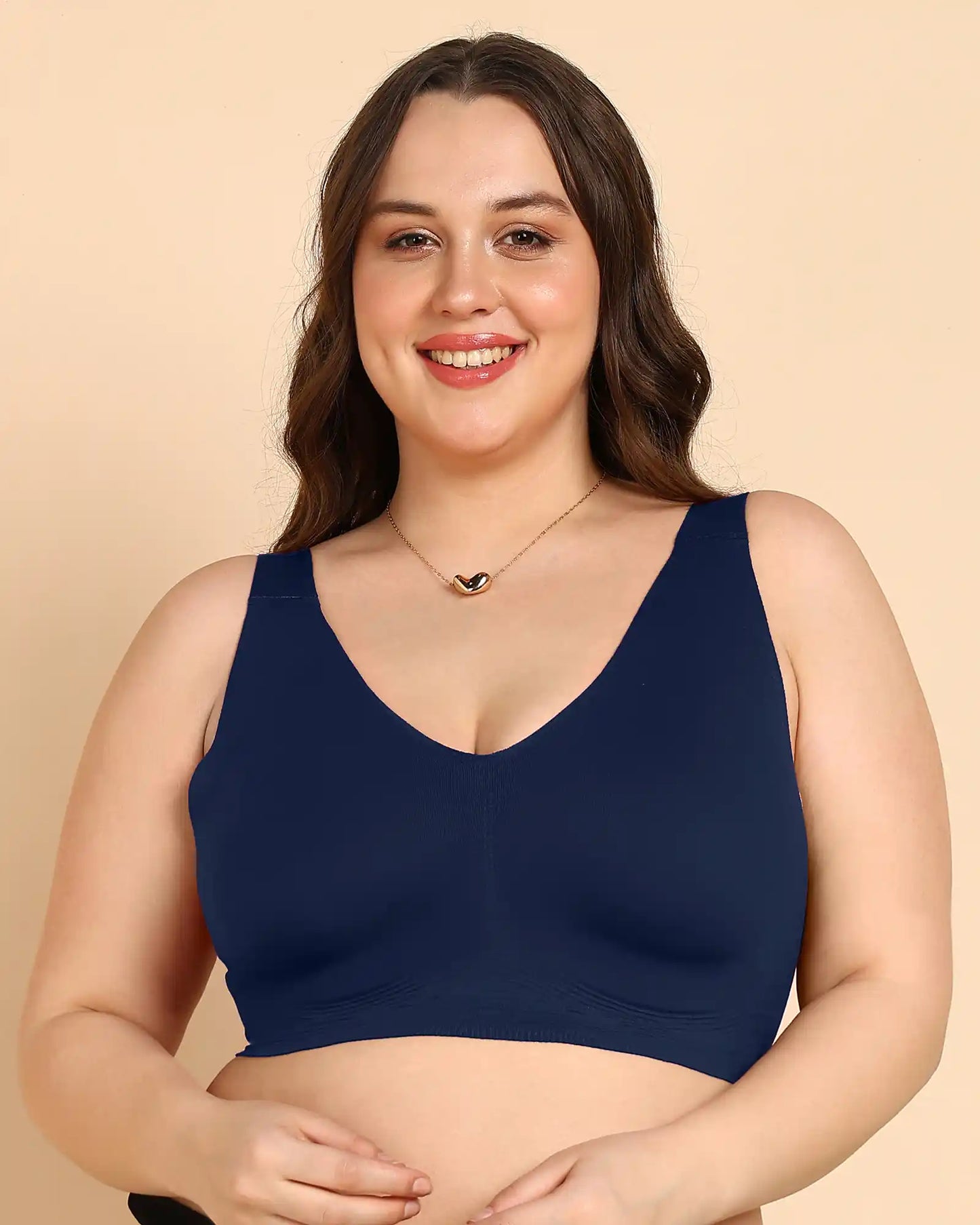Fit Cotton Fabric Plus-Size Lightly Padded Bra