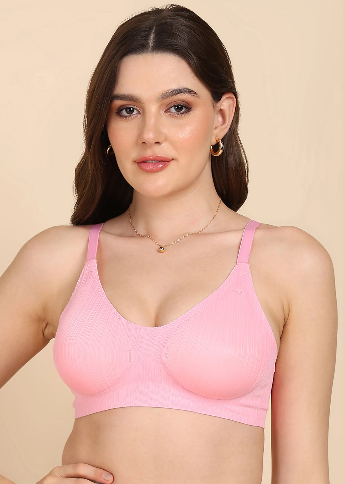 Fit:- No Show Designer Fabric Seamless Bra