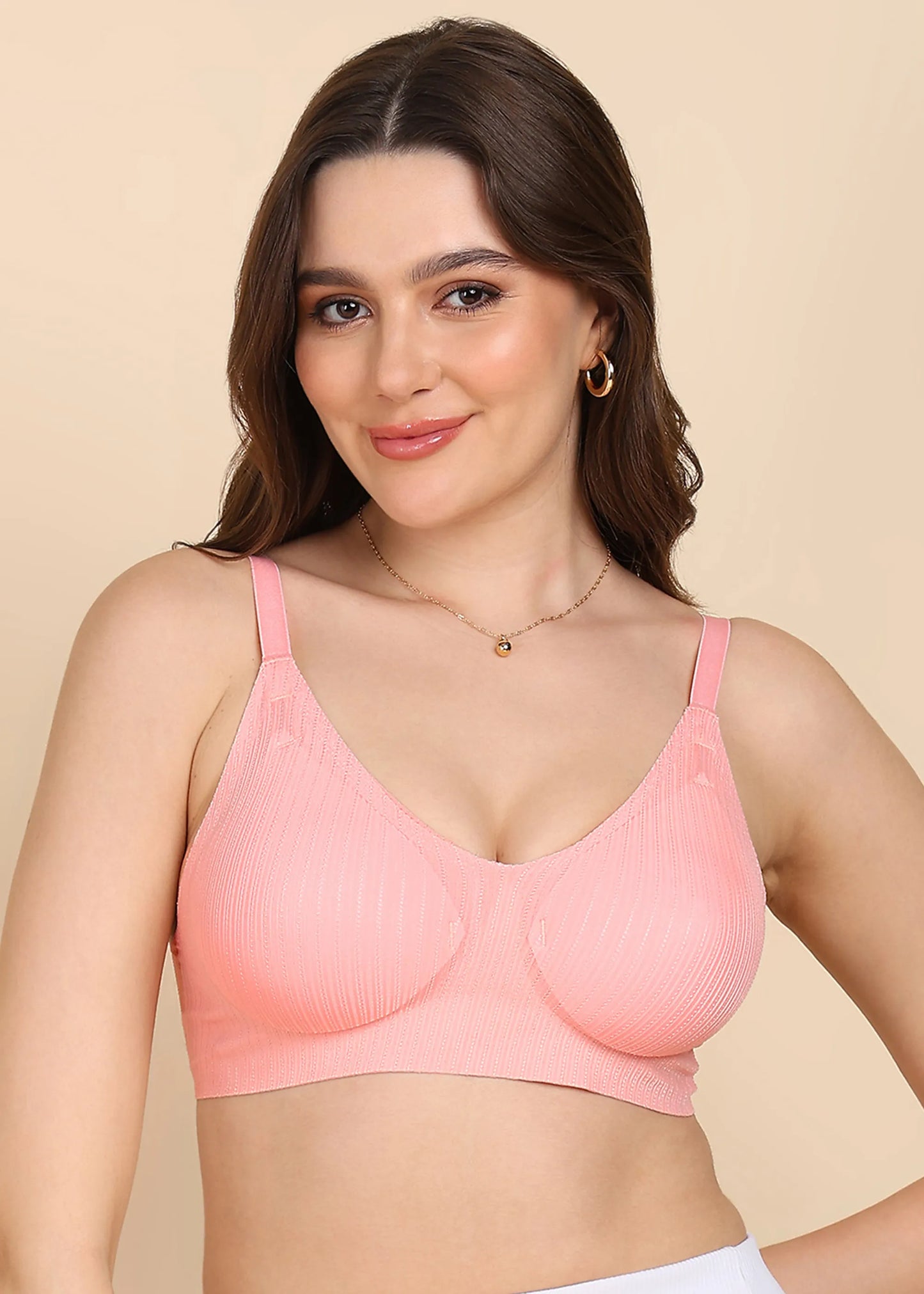 Fit:- No Show Designer Fabric Seamless Bra
