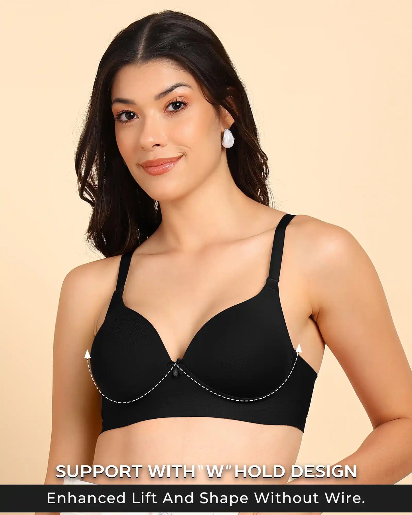 Fit Cotton Bonded Seamless Maximiser Bra