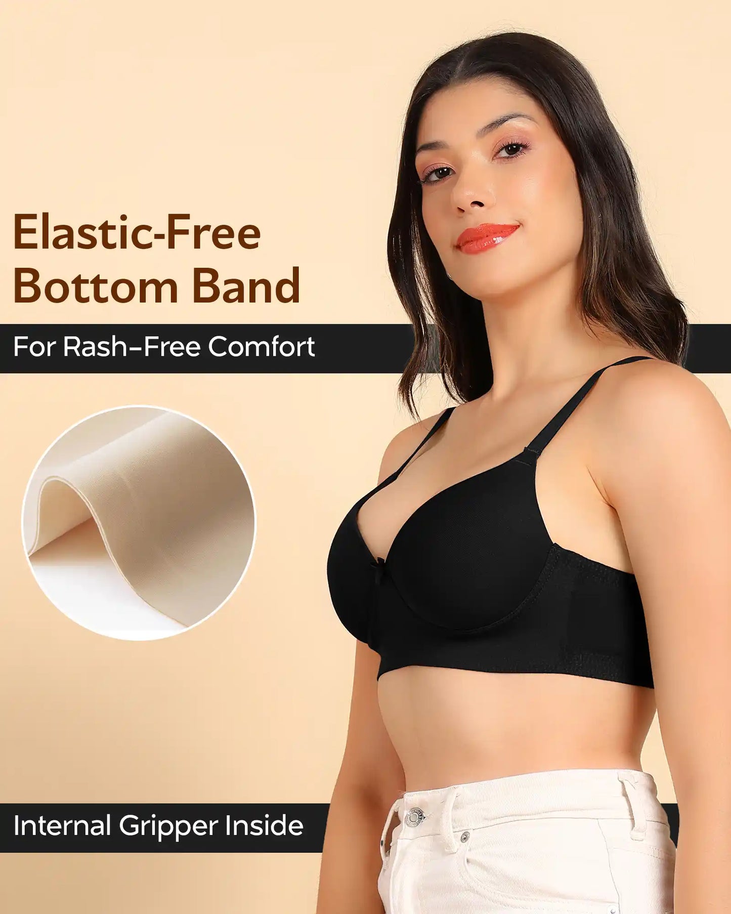 Fit Cotton Bonded Seamless Push-Up Bra