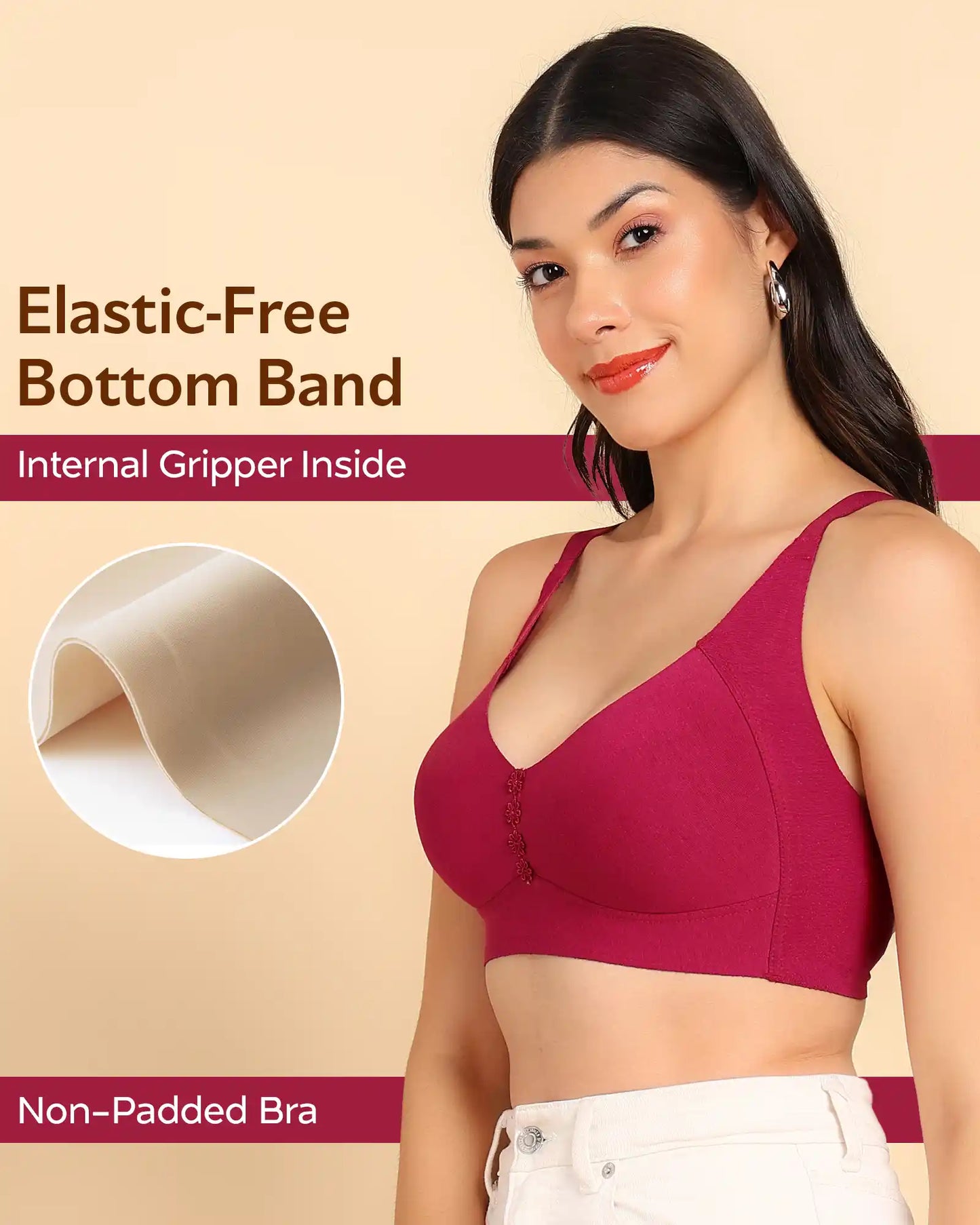 Fit M-Frame Non-Padded Cotton Bonded Seamless Minimiser
