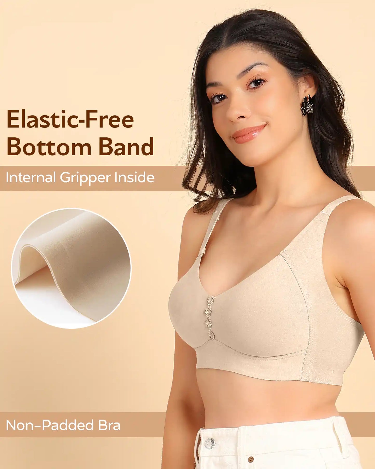 Fit M-Frame Non-Padded Cotton Bonded Seamless Minimiser