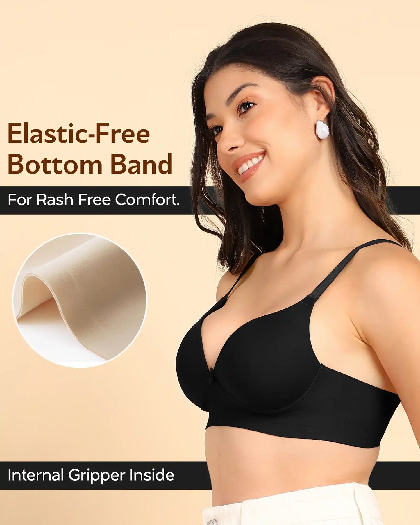 Fit Cotton Bonded Seamless Maximiser Bra