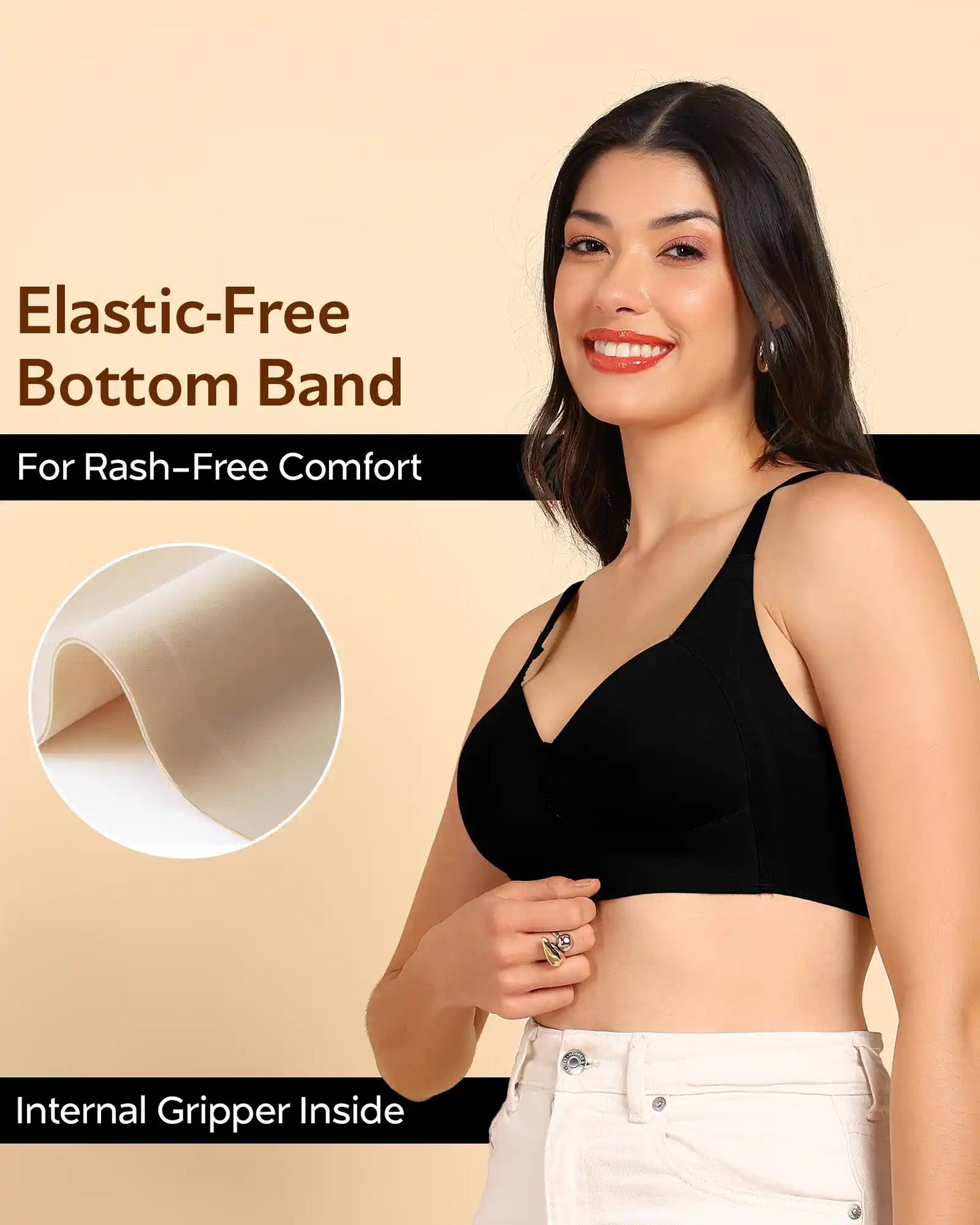 Fit Lightly Padded Cotton Bonded Seamless Minimiser ((TW-SB-9203)