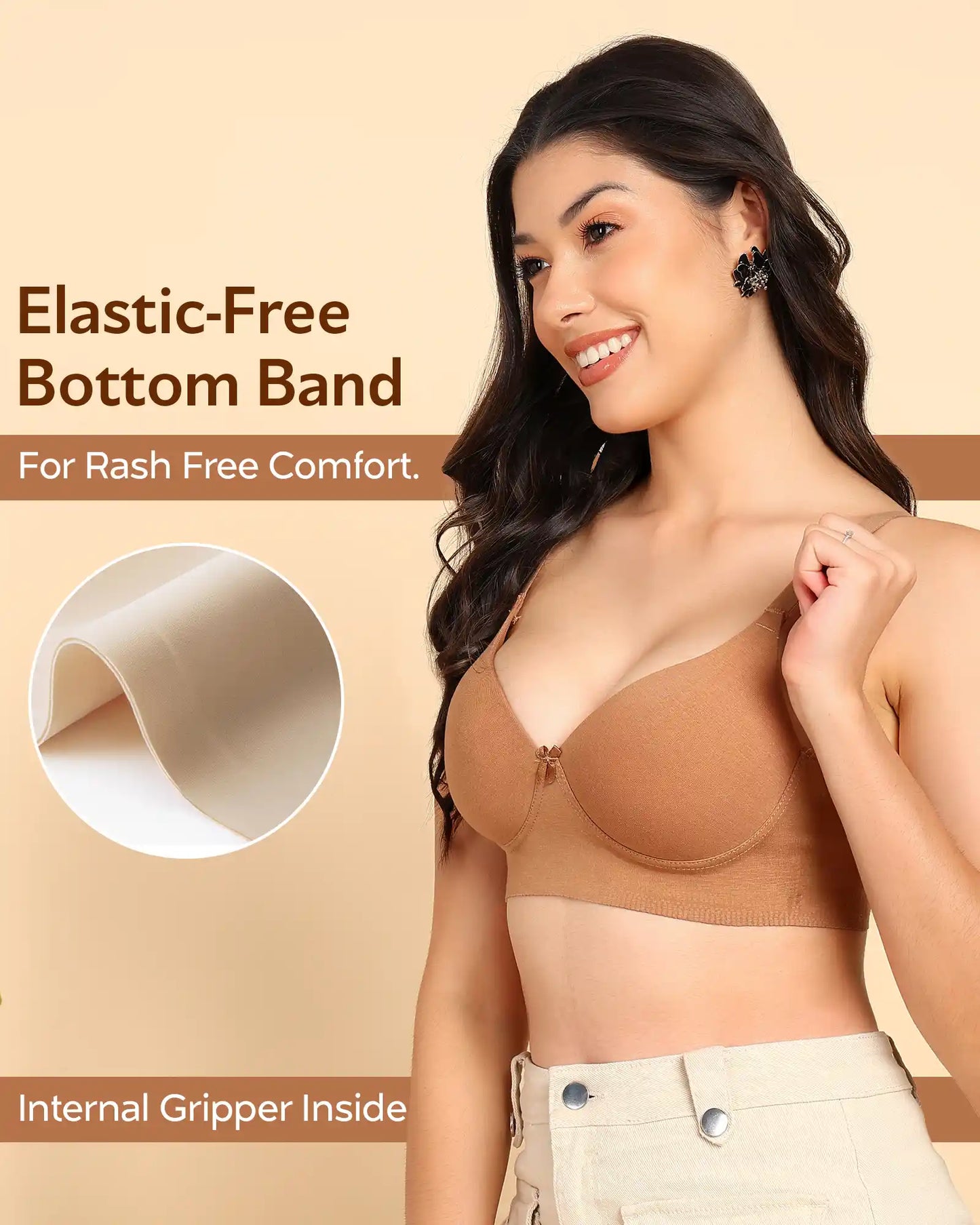 Fit Cotton Bonded Seamless Maximiser Bra