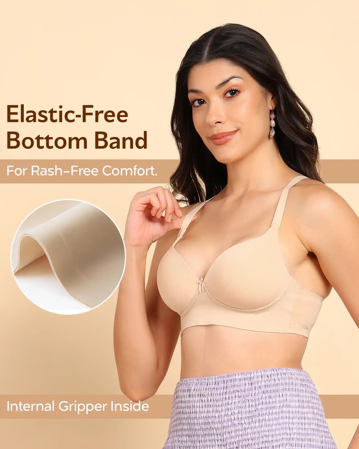 Fit Cotton Bonded Seamless Maximiser Bra
