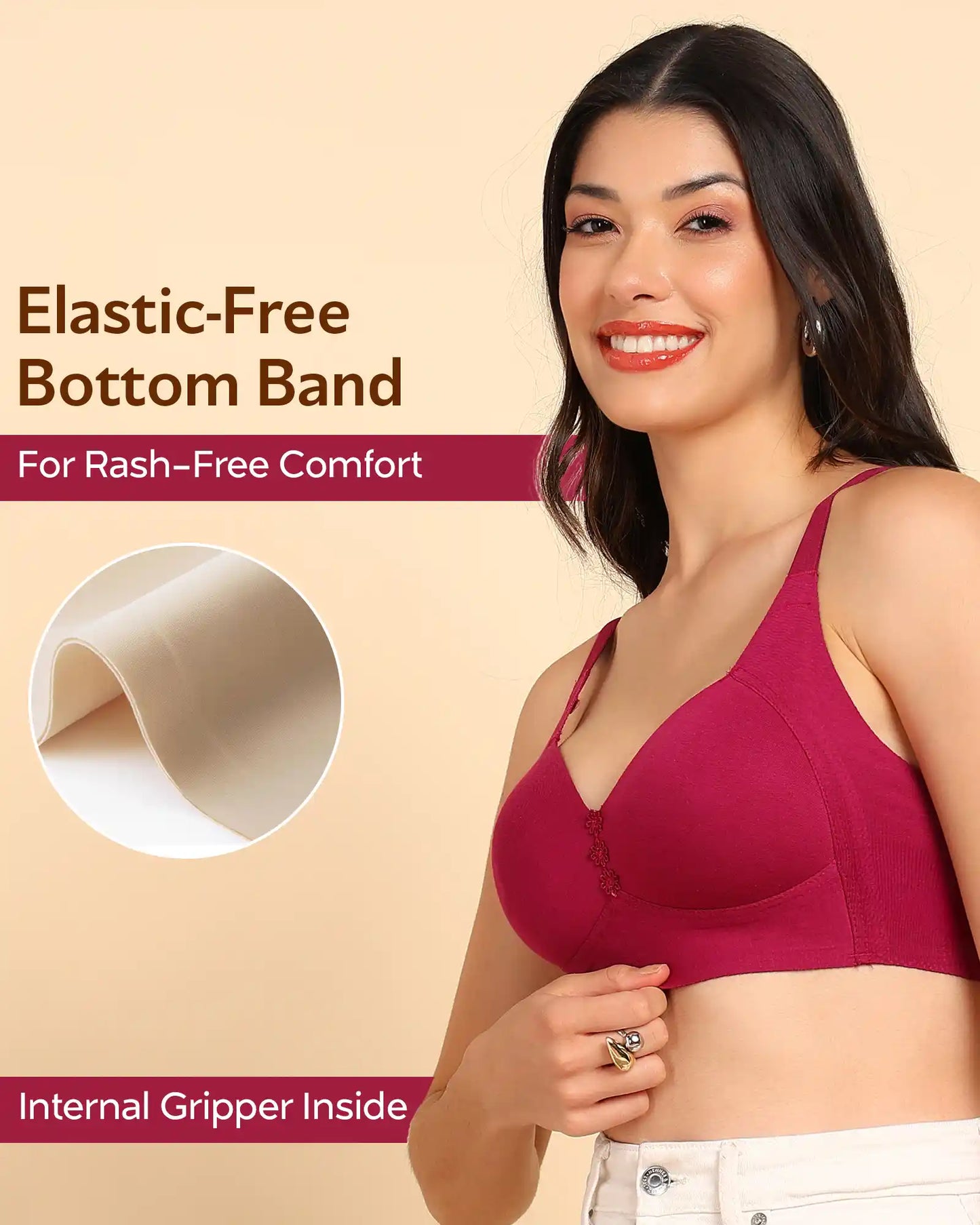 Fit Lightly Padded Cotton Bonded Seamless Minimiser ((TW-SB-9203)