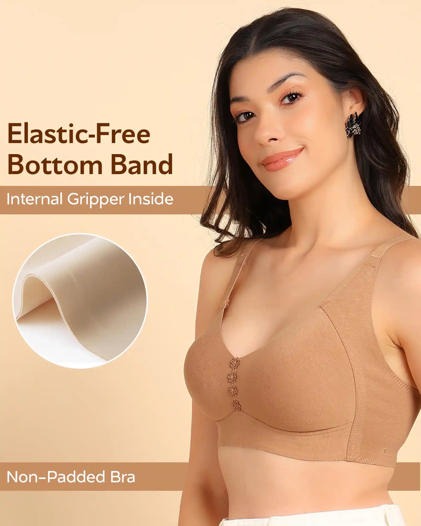 Fit M-Frame Non-Padded Cotton Bonded Seamless Minimiser