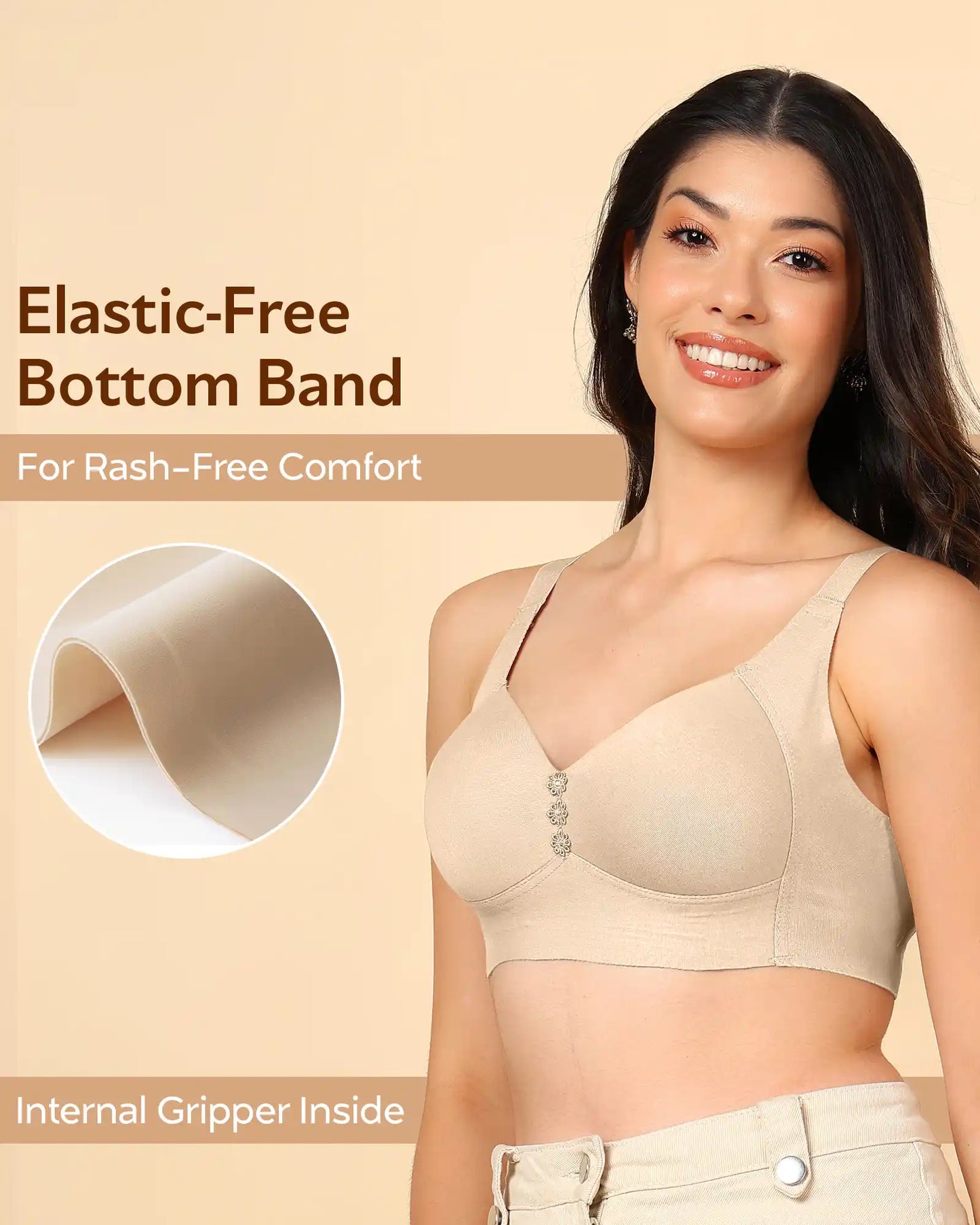 Fit Lightly Padded Cotton Bonded Seamless Minimiser ((TW-SB-9203)