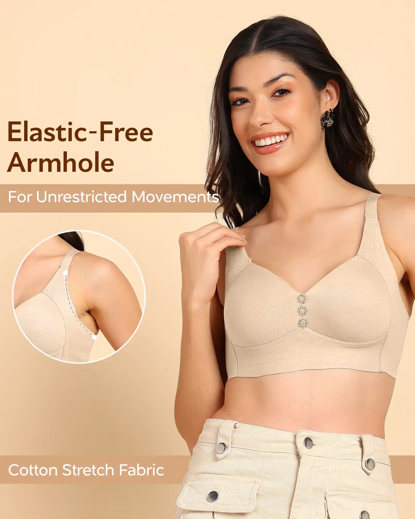 Fit Lightly Padded Cotton Bonded Seamless Minimiser ((TW-SB-9203)