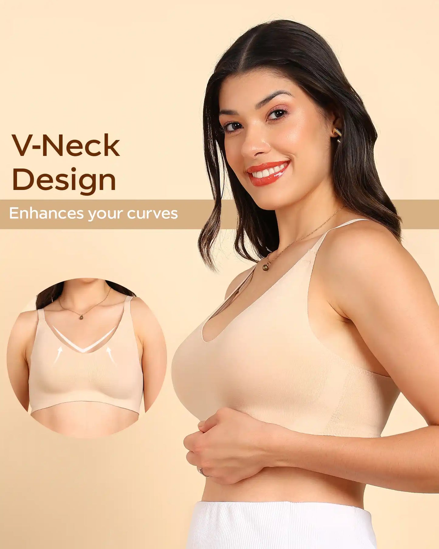 Non-Padded Cotton Spandex Fit Bra (SKIN)