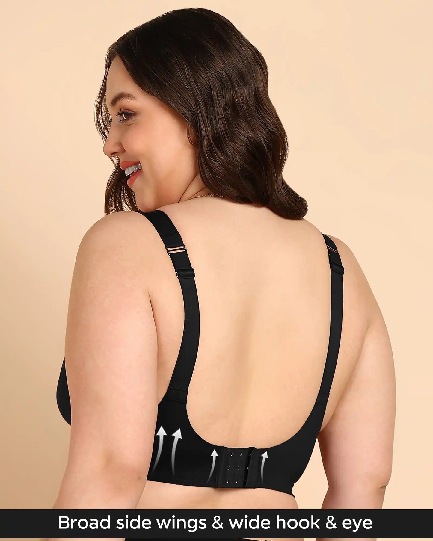 Non-Padded Cotton Spandex Fit Bra (BLACK)